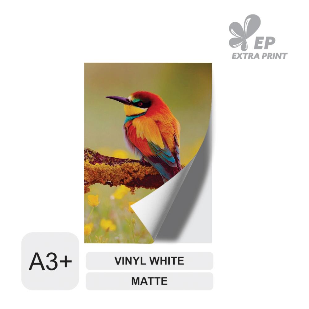 Cetak Digital A3+ Sticker Vinyl White Matte