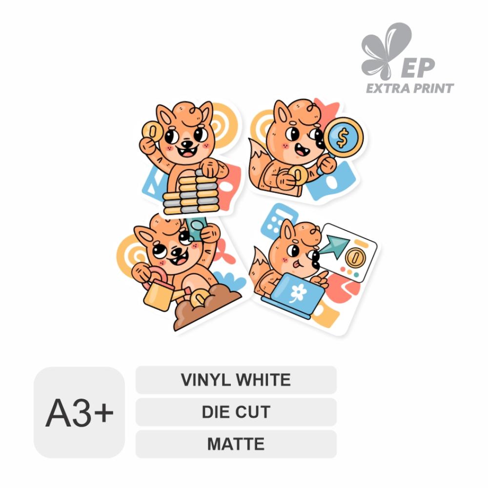 Print & Die Cut A3+ Sticker Vinyl White Matte