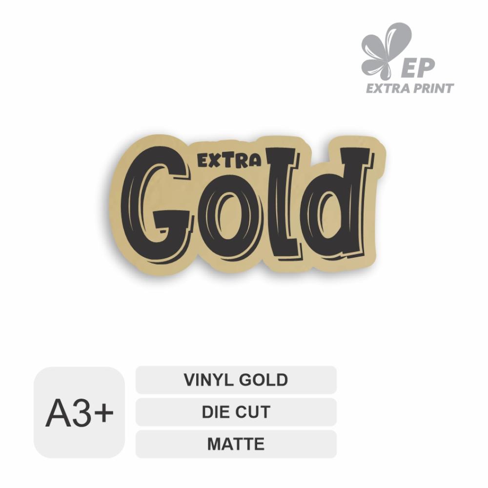 Print & Die Cut A3+ Sticker Vinyl Gold Matte